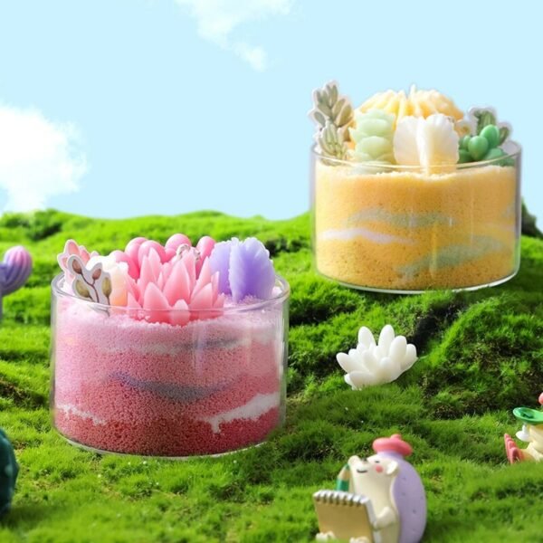 DIY Fruit Scented Sand Candle Kit - Succulent Cactus Craft - Image 4