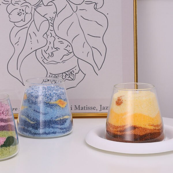 Gradient Layered Sand Candle - Sunset Osmanthus & Shangri-La Fragrance - Artistic DIY Decoration - Image 5