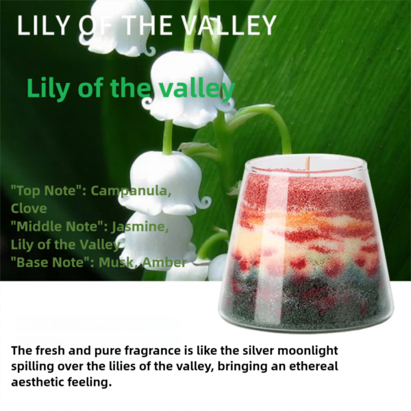 "DIY Layered Sand Candle - lily of the valley & Gardenia  Fragrance for Sunset Ambiance" - Image 3
