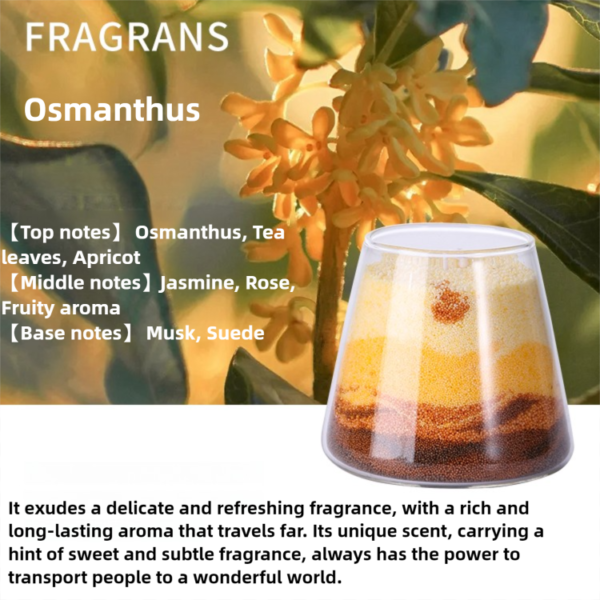 Gradient Layered Sand Candle - Sunset Osmanthus & Shangri-La Fragrance - Artistic DIY Decoration - Image 3